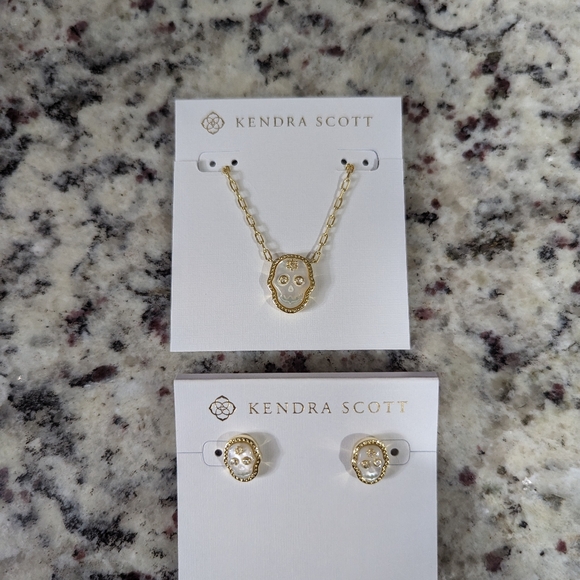Kendra Scott skeleton earrings and necklace - Picture 2 of 5